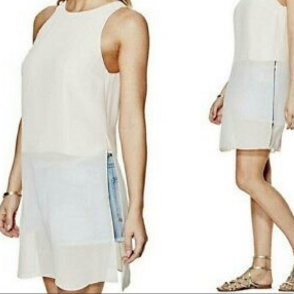 Guess Jet Black Isabelle Sheer Overlay Tank Top XS - Picture 6 of 6